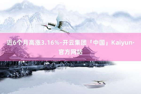 近6个月高涨3.16%-开云集团「中国」Kaiyun·官方网站