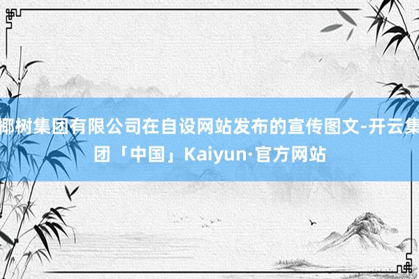 椰树集团有限公司在自设网站发布的宣传图文-开云集团「中国」Kaiyun·官方网站