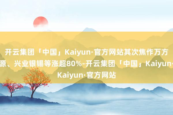 开云集团「中国」Kaiyun·官方网站其次焦作万方、盛达资源、兴业银锡等涨超80%-开云集团「中国」Kaiyun·官方网站