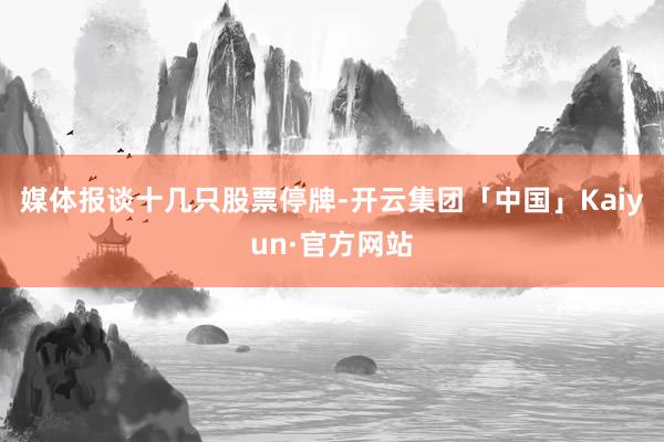 媒体报谈十几只股票停牌-开云集团「中国」Kaiyun·官方网站