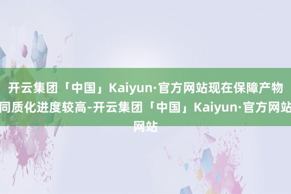 开云集团「中国」Kaiyun·官方网站现在保障产物同质化进度较高-开云集团「中国」Kaiyun·官方网站