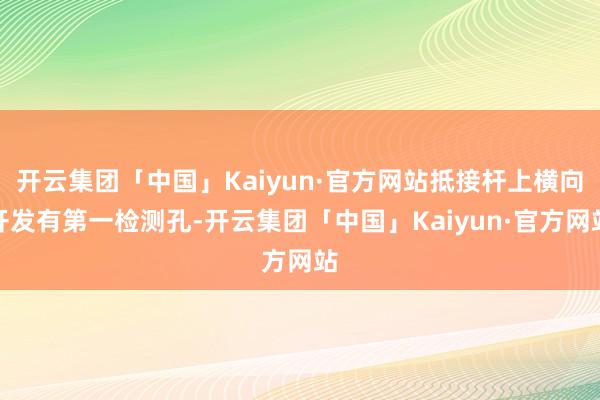 开云集团「中国」Kaiyun·官方网站抵接杆上横向开发有第一检测孔-开云集团「中国」Kaiyun·官方网站