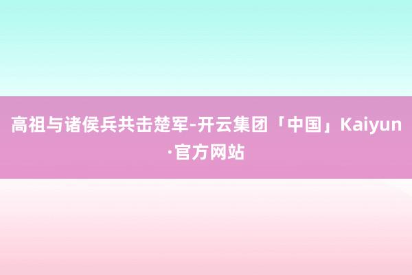 高祖与诸侯兵共击楚军-开云集团「中国」Kaiyun·官方网站